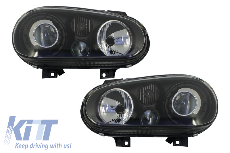 Headlights suitable for VW Golf 4 (09.1997-09.2003) R32 Design Black