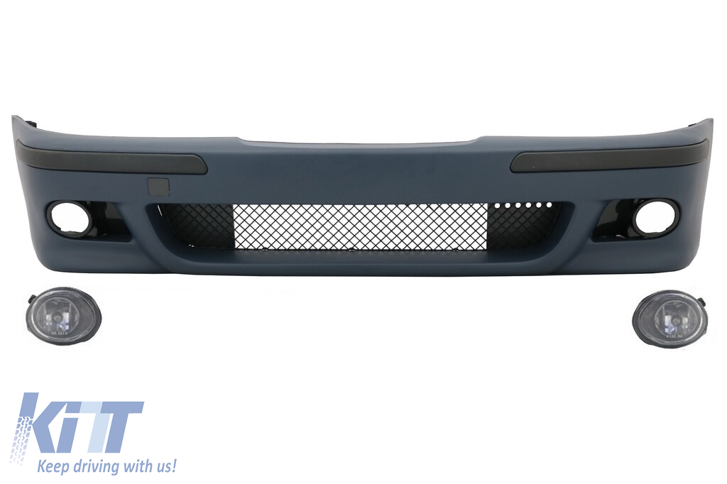 Front Bumper with Fog Lights Clear Chrome suitable for BMW 5 Series E39 (1995-2003) M5 Look