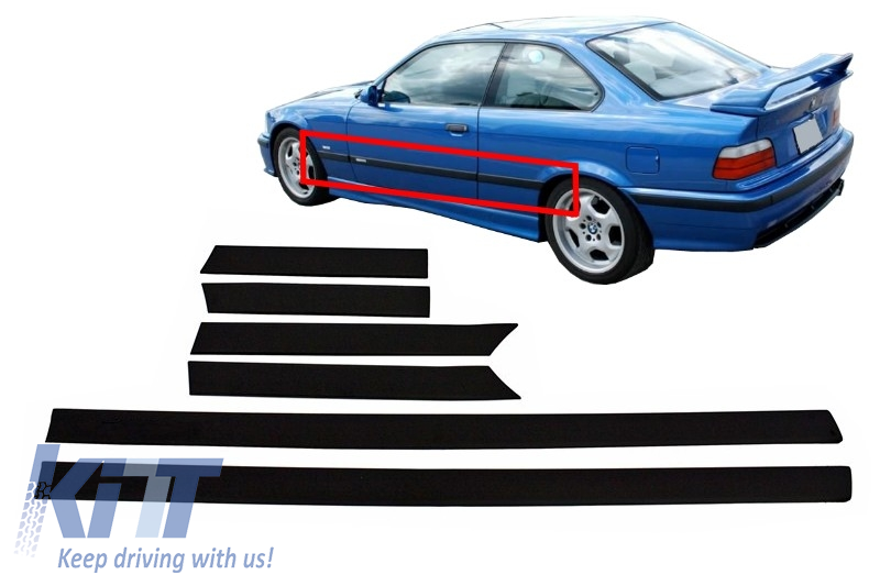 Door Moldings Strips suitable for BMW E36 3 Series Coupe Cabrio (1992-1998) M3 Design