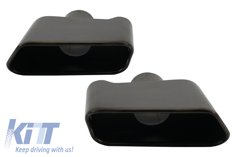 Exhaust Muffler Tips suitable for BMW 5 Series F10 F11 (2011-2017) Sport Performance 550i Design Black Edition