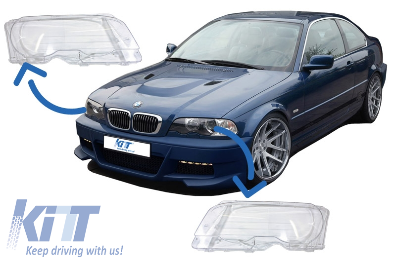 Headlights Glases suitable for BMW E46 Coupe Cabrio (1998-2003)