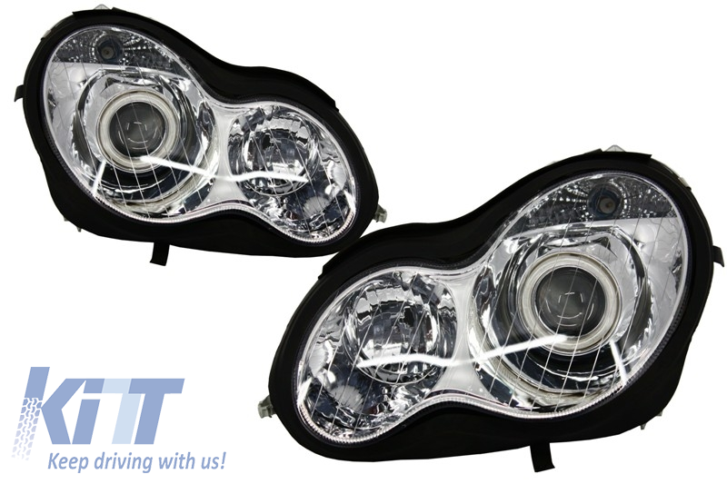 Angel Eyes Headlights suitable for MERCEDES W203 C-Class (2000-2007)