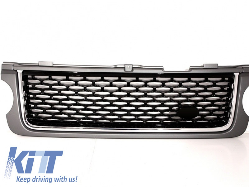 Central Grille suitable for Land Range Rover Vogue III L322 (2010-2012) Grey Black Autobiography Supercharged Edition