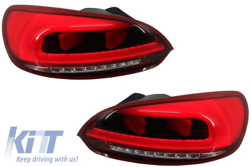 LED Taillights Light Bar suitable for VW Scirocco (2008+) Red/Clear