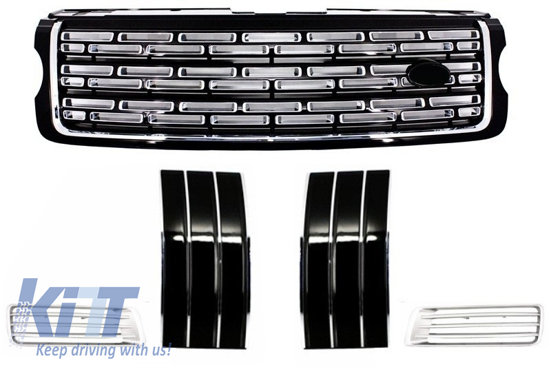 Central Grille Side Vents and Air Ducts Assembly suitable for Range Rover Vogue IV L405 (2013-2017) Autobiography Design Black Edition