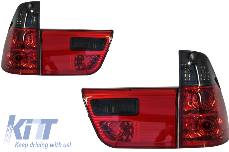 Taillights suitable for BMW X5 E53 (1999-2003) Red Smoked