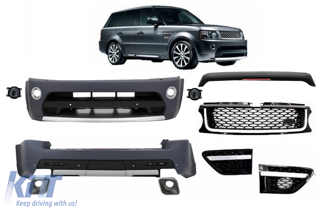 Body Kit suitable for Land Range Rover Sport L320 Facelift (2009-2013) Autobiography Design Black Grille Edition