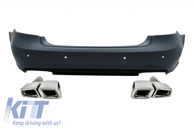Rear bumper suitable for MERCEDES E-Class W212 (2009-2013) E63 Design and Exhaust Muffler Tail Tips Pipes Assembly