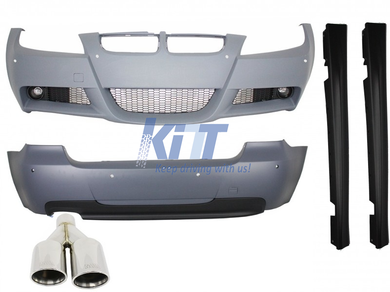 Body Kit suitable for BMW 3 Series Touring E91 (2005-2008) M-Technik Design With Exhaust Muffler M-Power