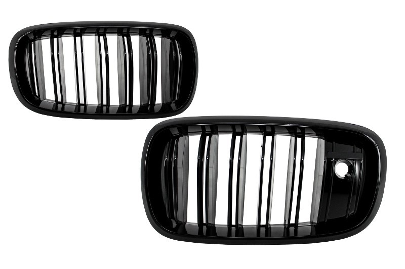 Central Grilles Kidney suitable for BMW X5 X6 (F15) (F16) (2014-up) X5M X6M Double Stripe Design M-Package Sport with Camera