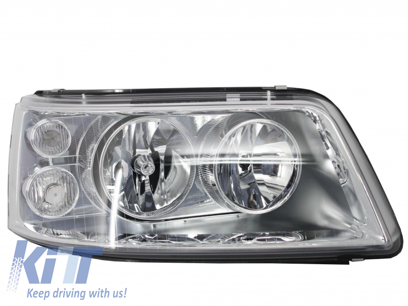 suitable for VW Transporter T5 (2003-2009) Replacement Right Side Headlight Chrome Background