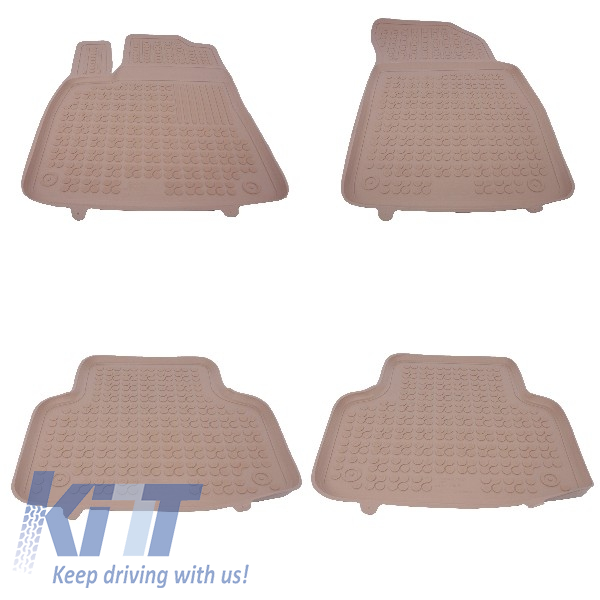 Floor Mat Rubber Beige suitable for AUDI Q7 4M (2015-) Q8 (2018-)