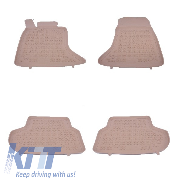 Floor mat Rubber Beige suitable for BMW Series 5 F10 F11 2013+