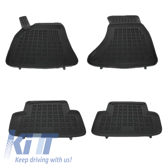 Floor mat Rubber Black suitable for AUDI A4 B8 03/2008-2015, A5 Sportback (Liftback) 09.2009-2016
