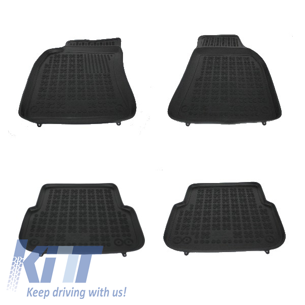 Floor Mat Rubber Black suitable for AUDI A6 C6 4F Sedan Avant Pre Facelift (2004-2008) A6 C6 Allroad Quattro (2006-2011)
