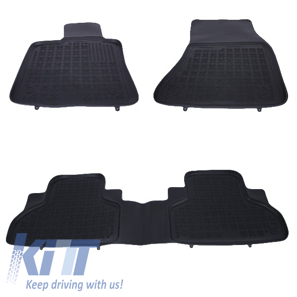 A BMW X5 F15 2013+, X6 F16 2014+ padlószőnyeggumi -fekete fekete -fekete fekete.