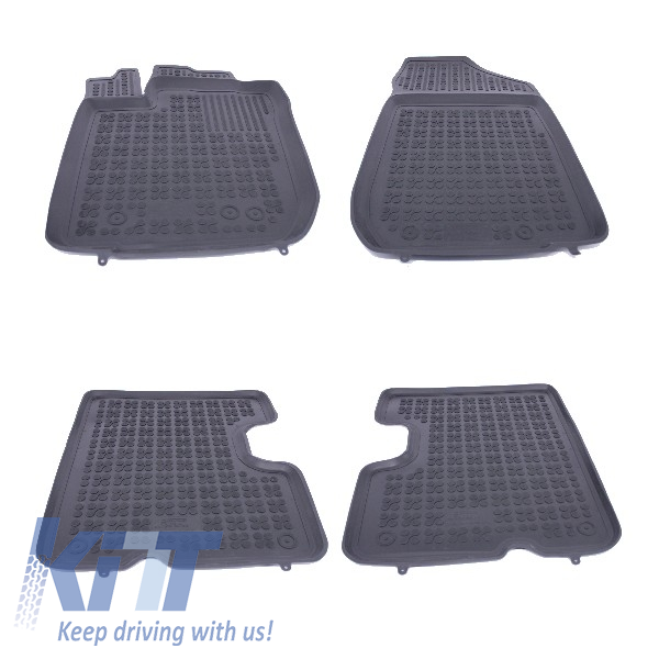 Floor mat Rubber Black suitable for DACIA Duster I Facelift 2013-2017