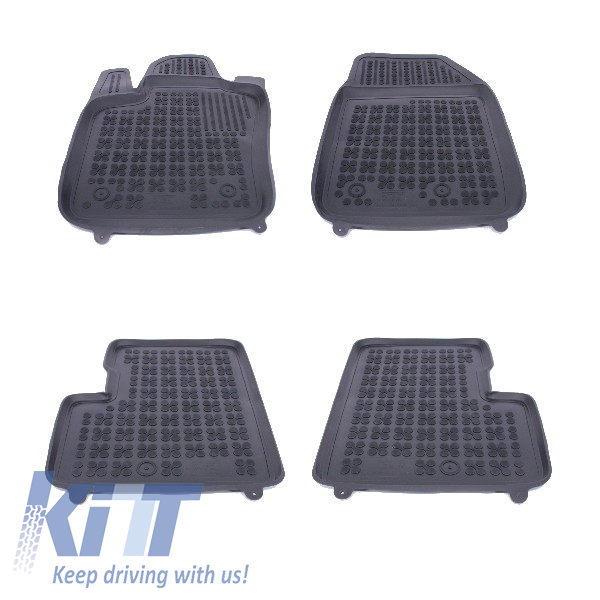 Floor mat Rubber Black suitable for FIAT 500X 2014+