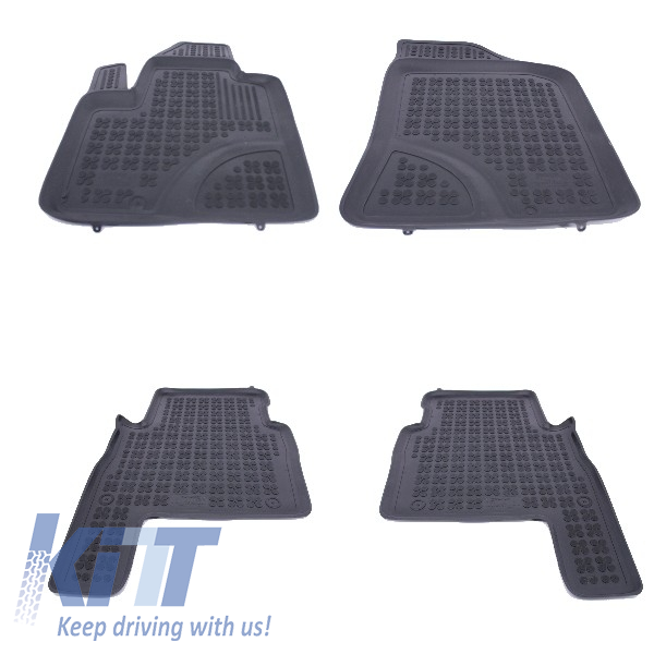 Floor mat Rubber Black suitable for HYUNDAI Santa Fe 2007-2012