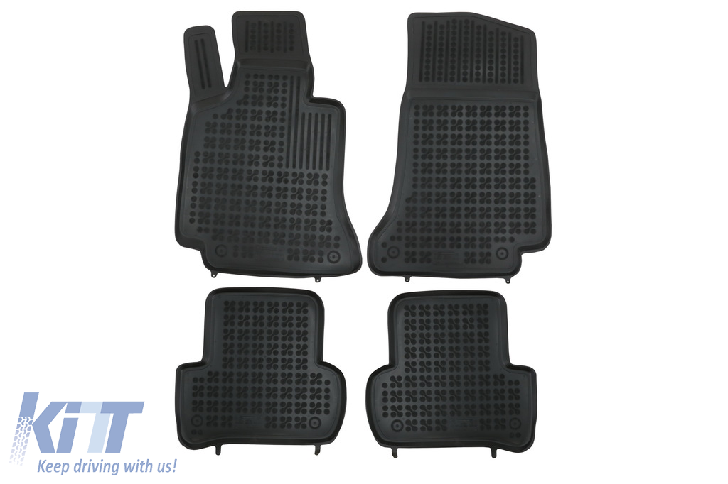 Rubber Floor Mat Black suitable for Mercedes C-Class W205 Limousine S205 Station Wagon (2014-)