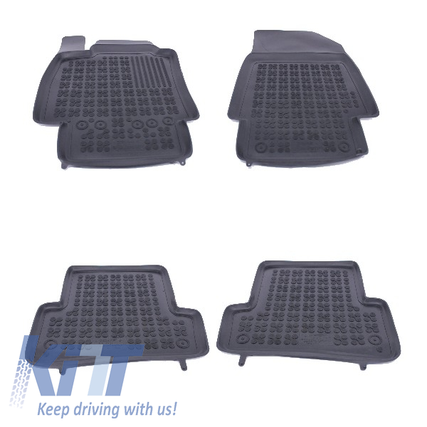 Rubber Floor Mat Black suitable for Renault Captur I (2013-2019) Clio III IV (2005-2019) Clio Grandtour III (2007-2019)