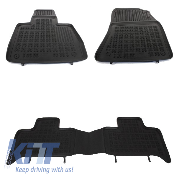 Padlószőnyeggumi fekete, amely alkalmas a Toyota Rav4 IV -hez, RAV4 Hybrida 2013+