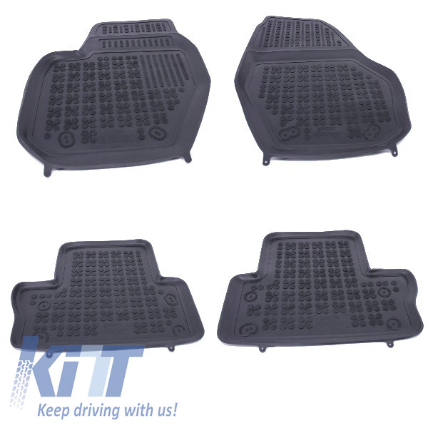 Floor mat Rubber Black suitable for VOLVO XC60 I (2008-2017) V60 I (2011-2018) S60 II (2010-2018)