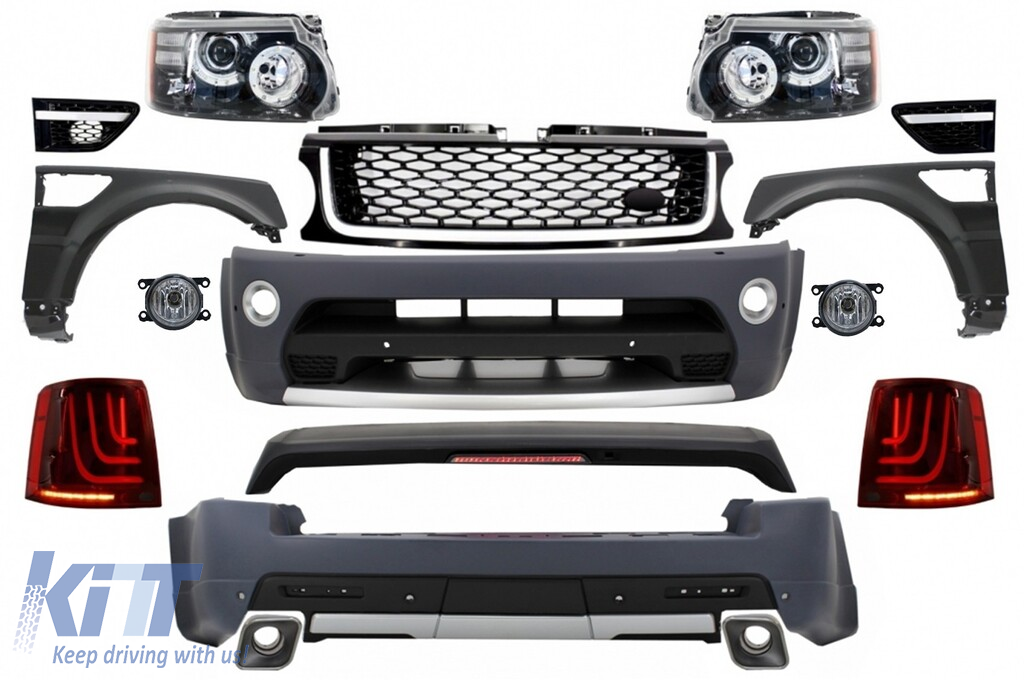 Complete Body Kit suitable for Land Range Rover Sport L320 Facelift (2009-2013) Autobiography Design Glohh LED Taillights GL-3 Dynamic