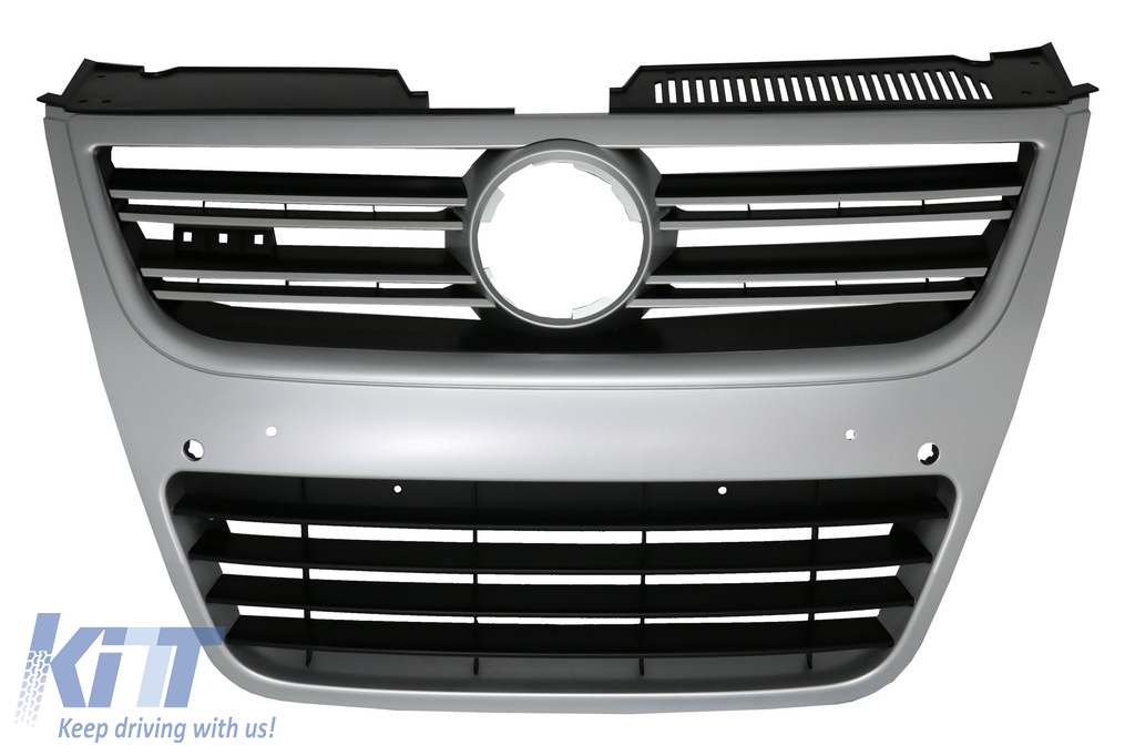 Front Grille suitable for VW Passat 3C (2007-2010) Silver Aluminium Look