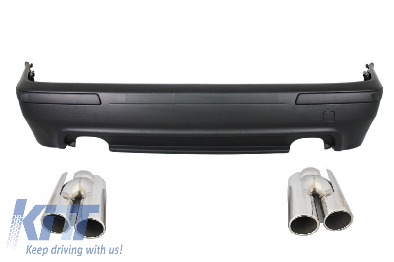 Rear Bumper suitable for BMW 5 Series E39 (1995-2003) Double Outlet M5 Design and Exhaust Muffler Tips ACS Design