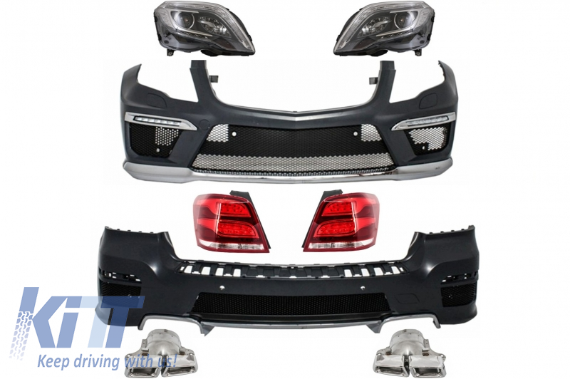 Complete Conversion Retrofit Body Kit suitable for Mercedes GLK X204 (2013-2015) Facelift Design with LED DRL Headlights and LED Taillights