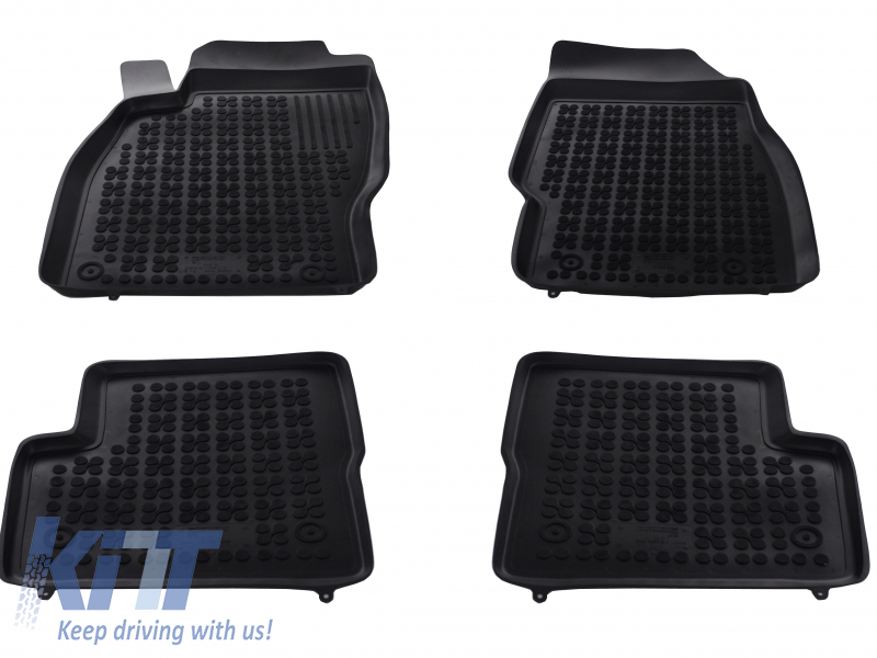 Rubber Floor Mat Black suitable for Opel Corsa D IV (2006-2014) Corsa E V (2014-2019)