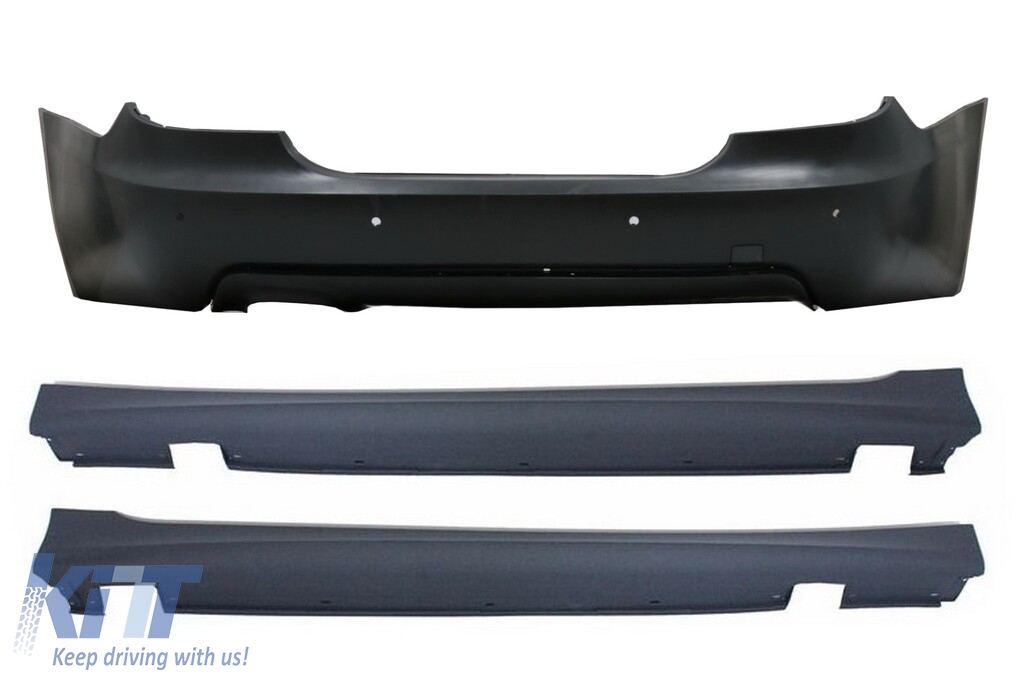 Rear Bumper with Side Skirts suitable for BMW 5 Series E60 LCI (2007-2010) M-Technik Design with PDC 18mm
