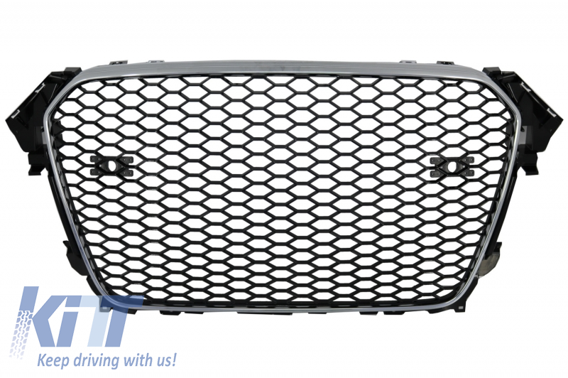 Badgeless Front Grille suitable for AUDI A4 B8 Facelift (2012-2015) RS Design With and Without PDC