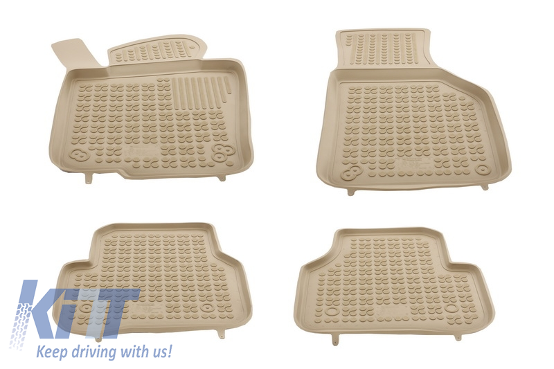 Floor mat Beige suitable for VW Passat Jetta 2010+, Passat B6 B7 CC Alltrack 2005-2012, Tiguan 2007-2015