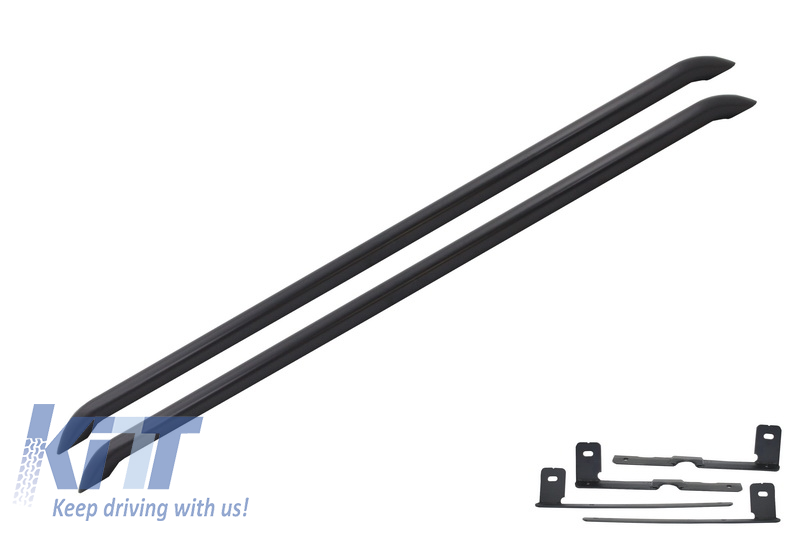 Running Boards Side Steps Side Tubes suitable for VW T5 Transporter Multivan Caravelle T5 T5.1 SWB Facelift (2003-2015) Sportline Design Black