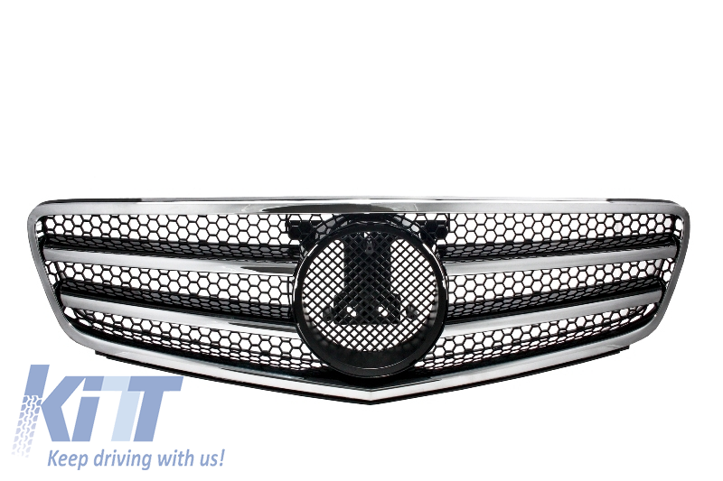 Front Grille suitable for MERCEDES Benz W204 S204 Limousine Station Wagon (2007-2011) Sport Black Glossy & Chrom