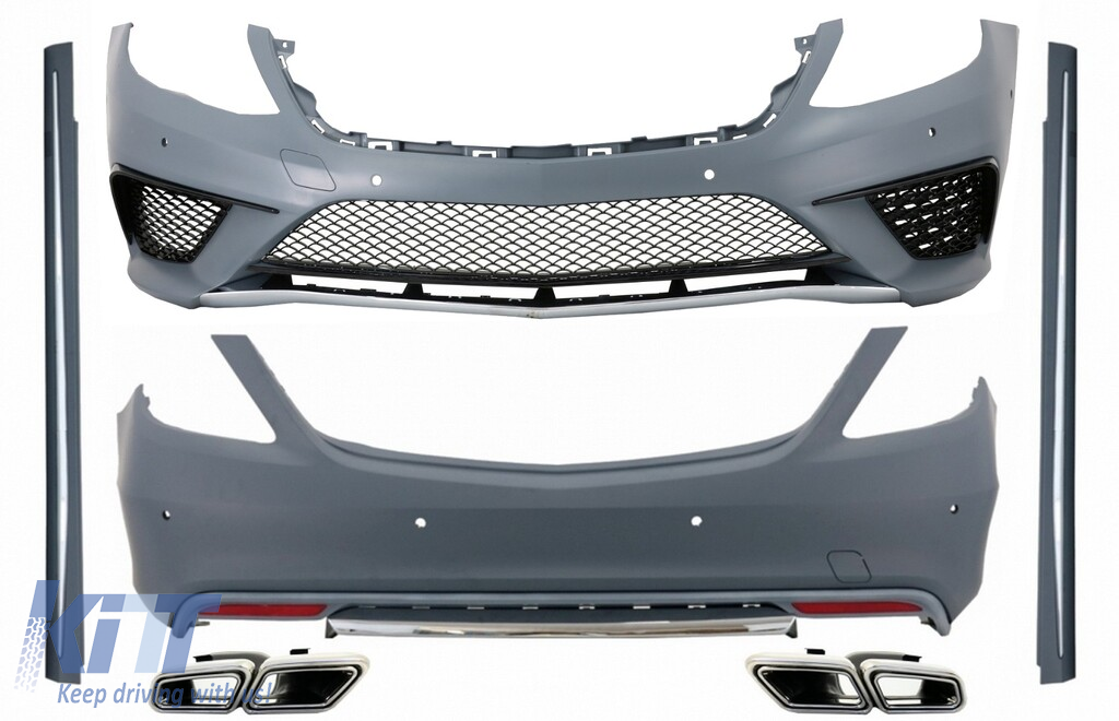 Body Kit suitable for Mercedes W222 S-Class (2013-06.2017) S63 Design with Exhaust Muffler Tips