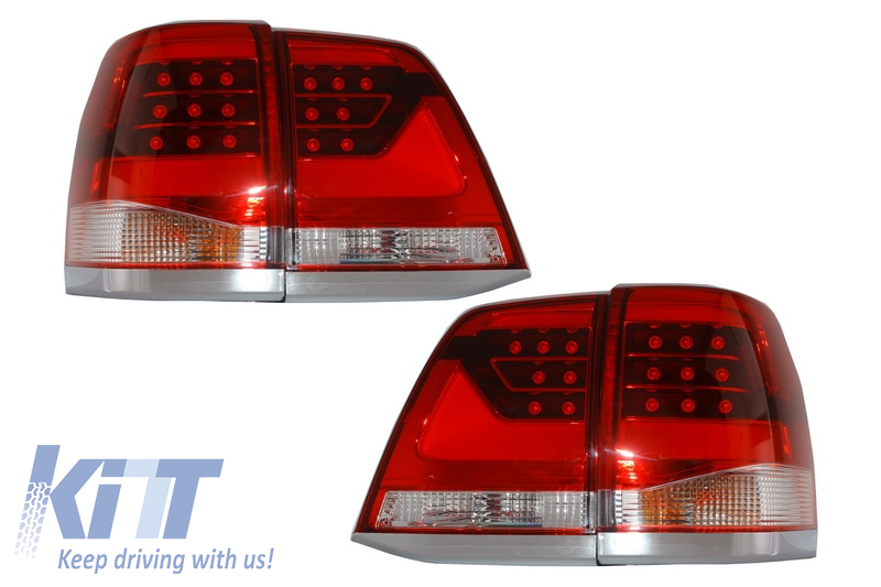 Taillights Led suitable for TOYOTA Land Cruiser FJ200 J200 (2007-2015) Red Clear Light Bar Design