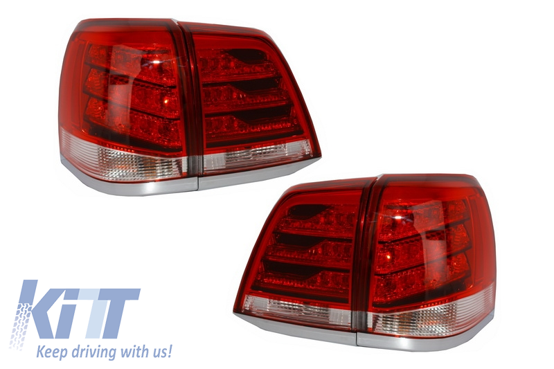 Taillights Led suitable for TOYOTA Land Cruiser FJ200 J200 (2007-2015) Red Clear