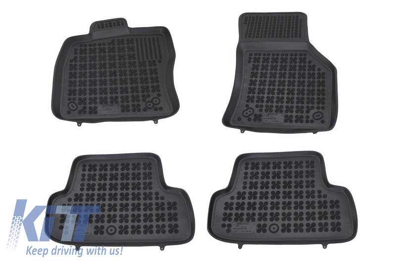 Floor mat Rubber Black suitable for AUDI A3 8V Hatchback (2012-up)