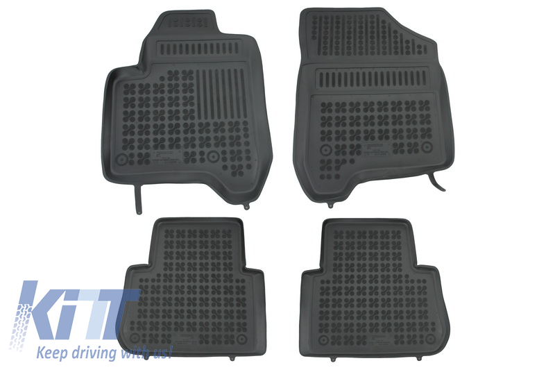 Floor mat Rubber black suitable for Citroen C3 Picasso (2009-2016)