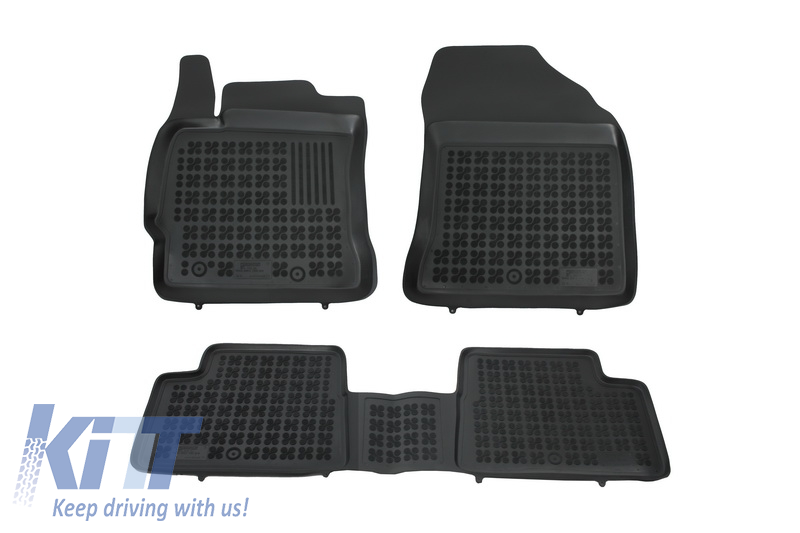 Floor mat black suitable for TOYOTA Auris II, Auris Hybrid 2012- .