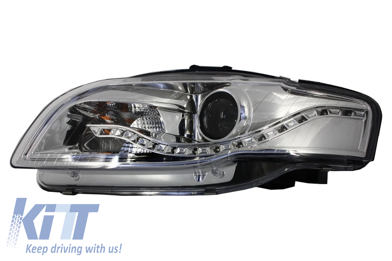 Headlights suitable for AUDI A4 B7 04-08 LED Daytime Running Lights DRL Optik