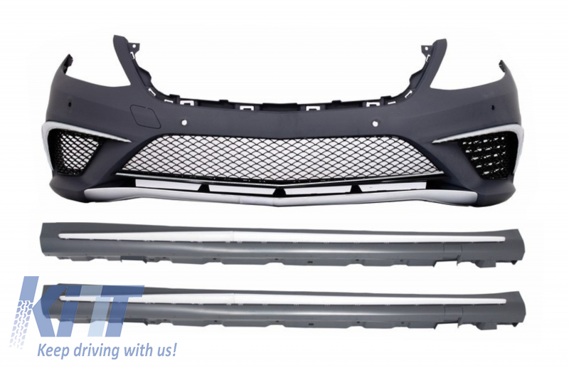 Front Bumper suitable for MERCEDES Benz W222 S-Class (2013-06.2017) S63 Design with Side Skirts