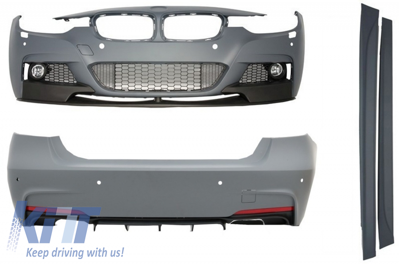 Complete Body Kit suitable for BMW 3 Series F30 (2011-2019) M-Performance Design With Double Version Air Diffuser