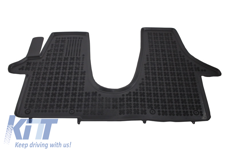 Floor mat black suitable for VW Transporter T5 (2003) + T6 (2015+)