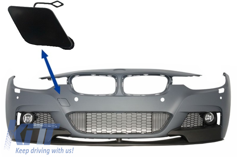 Tow Hook Cover Front Bumper suitable for BMW 3er F30 F31 Sedan Touring (2011-up) M-tech M Performance Design