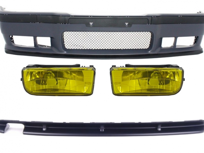 Body Kit  suitable for BMW 3er E36 (1992-1997) M3 Design With Yellow Fog Lights