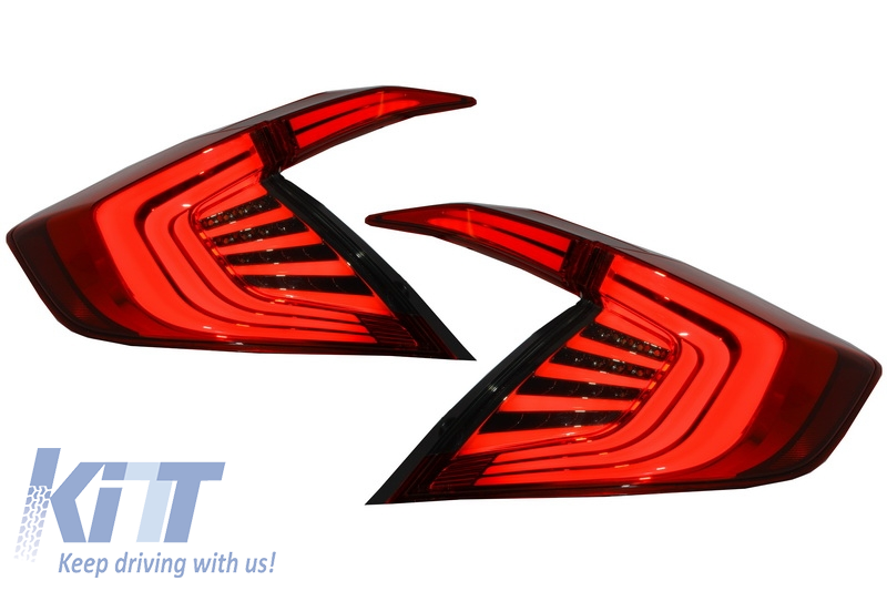 Taillights suitable for HONDA Civic MK10 (FC/FK) (2016-Up) Limousine Full LED Light Bar Red/Smoke
